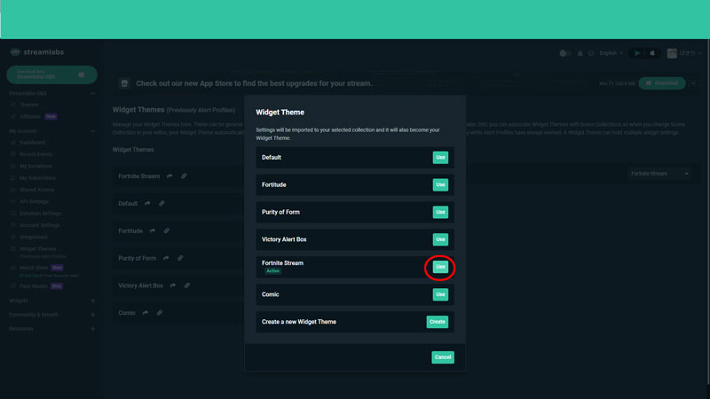 Streamlabs OBS』で別々のテーマのウィジェットを一緒につかう方法 